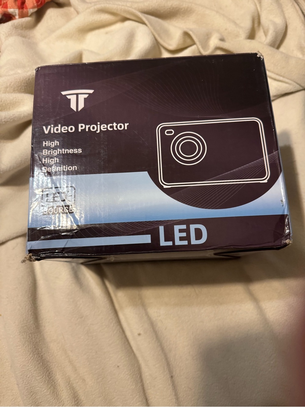 Compact LED Video Projector - Black and Light Blue